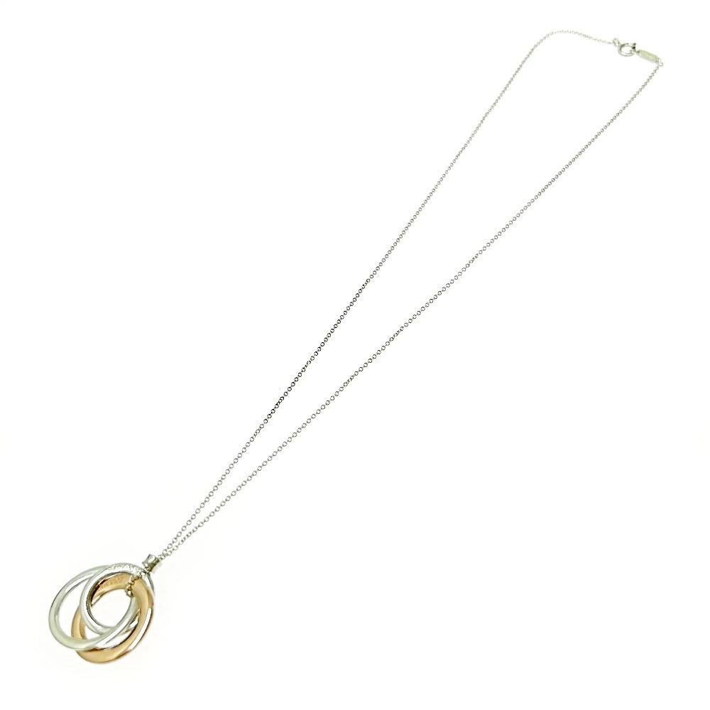 TIFFANYCo Tiffany Silver Metal Interlocking Circle Necklace Silver